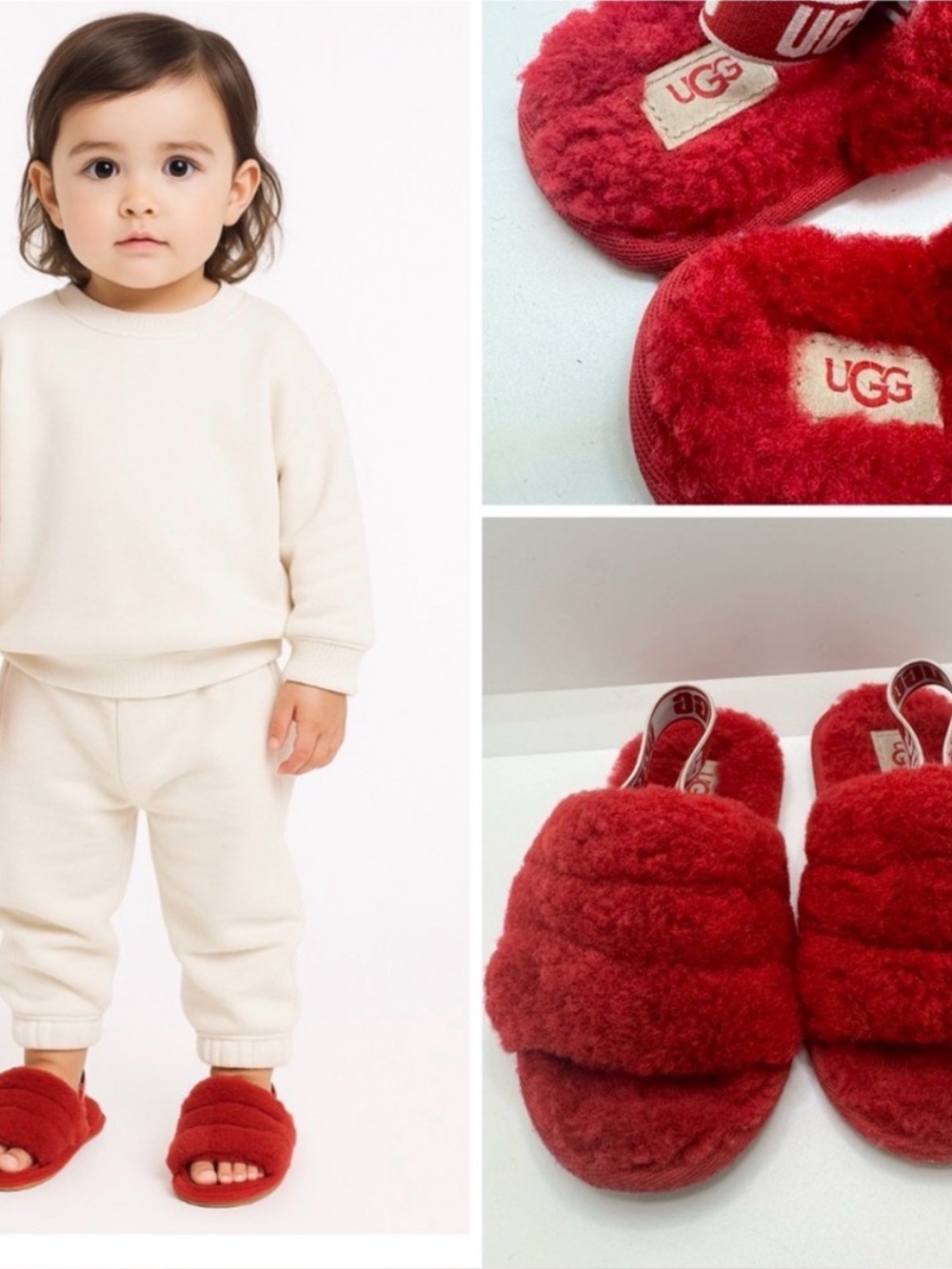 UGG Scarlet Plush Slippers/ shoes - toddler girls -size 9.0 c US